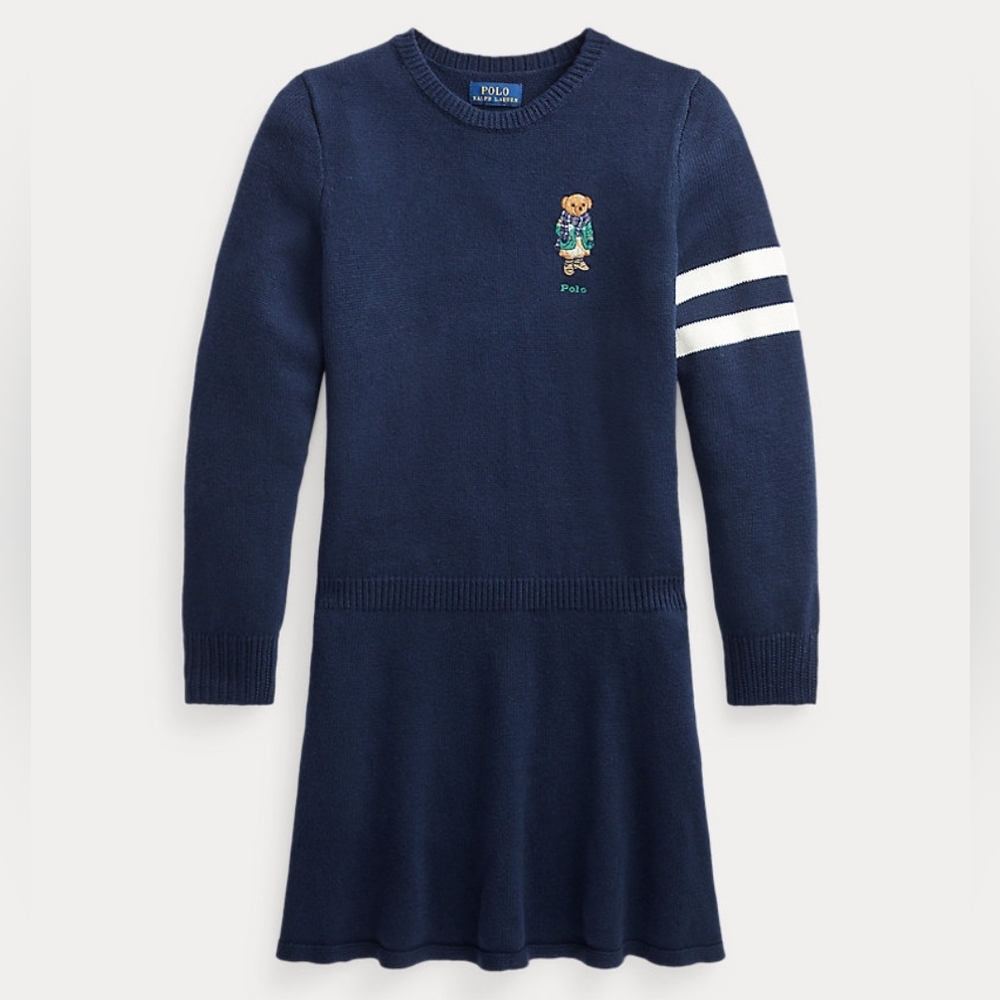 《 RL 》NWOT Polo Bear Girls Sweater Dress